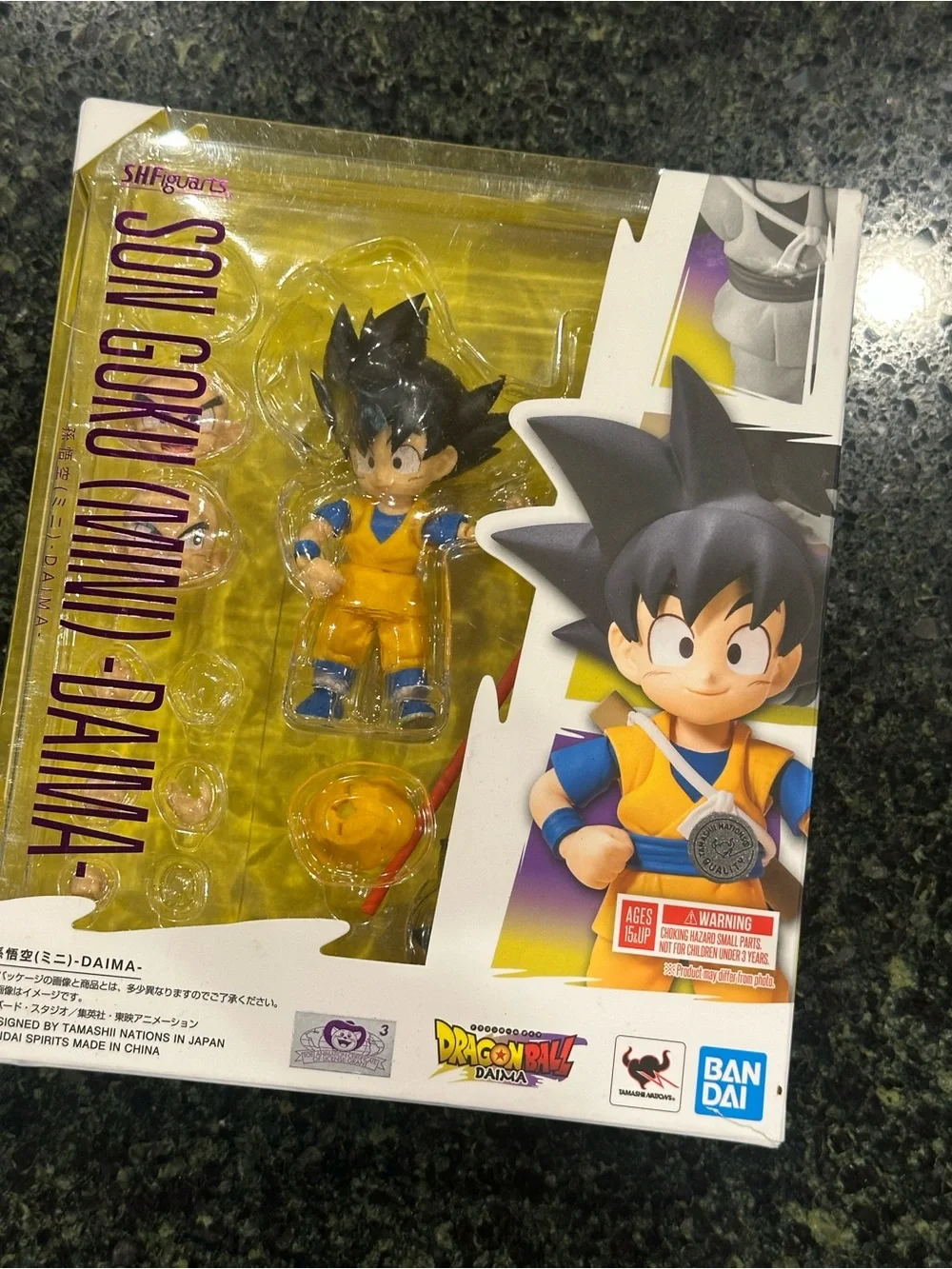 SHFiguarts Dragon Ball Daima son Goku mini Figure Bandai open with box